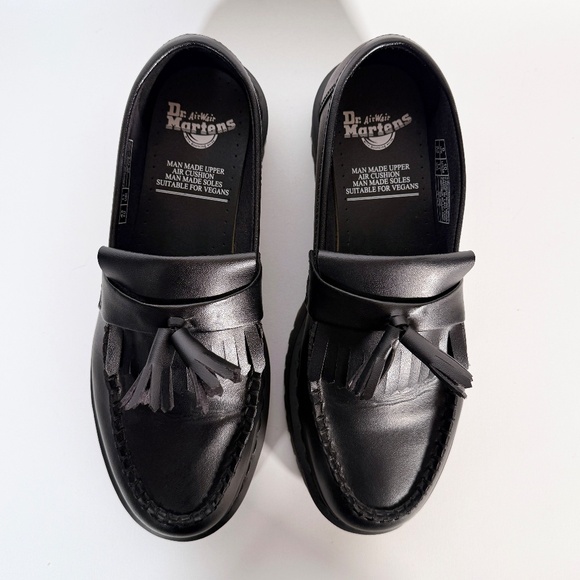 Dr. Martens Vegan Adrian Quad Mono Tassel Loafers – Black Size M10/ W11 - NEW - Picture 4 of 6